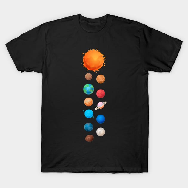 Solar system Galaxy Stars Kids Gift Idea T-Shirt by dconciente